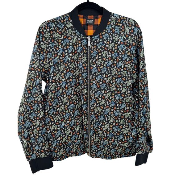 Scotch & Soda Jacket Reversible Zip Up Bomber Women's Size Medium Multicolor - Picture 8 of 11